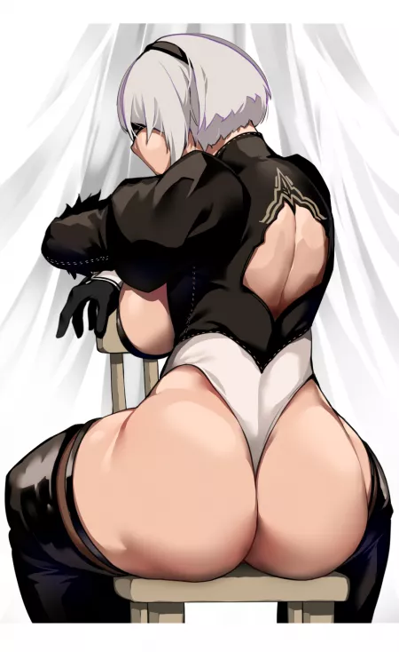 2B Smothering a Chair (bakkanki) by Amaterasuu69