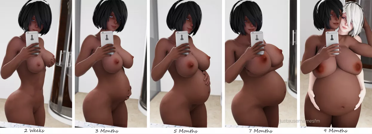 2P's Preggo Progression (justausernamesfm) by justausernamesfm