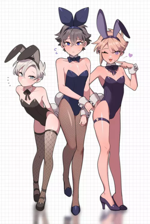 3 cute bunny’s by AlieninaTuxedo97