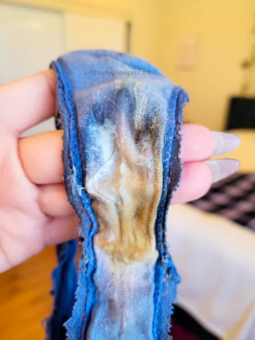 3 days of wear, sweat, masturbation, orgasm, all of the above 🤭 Would you like some heavy cream? 😛 by cheekypillowprincess