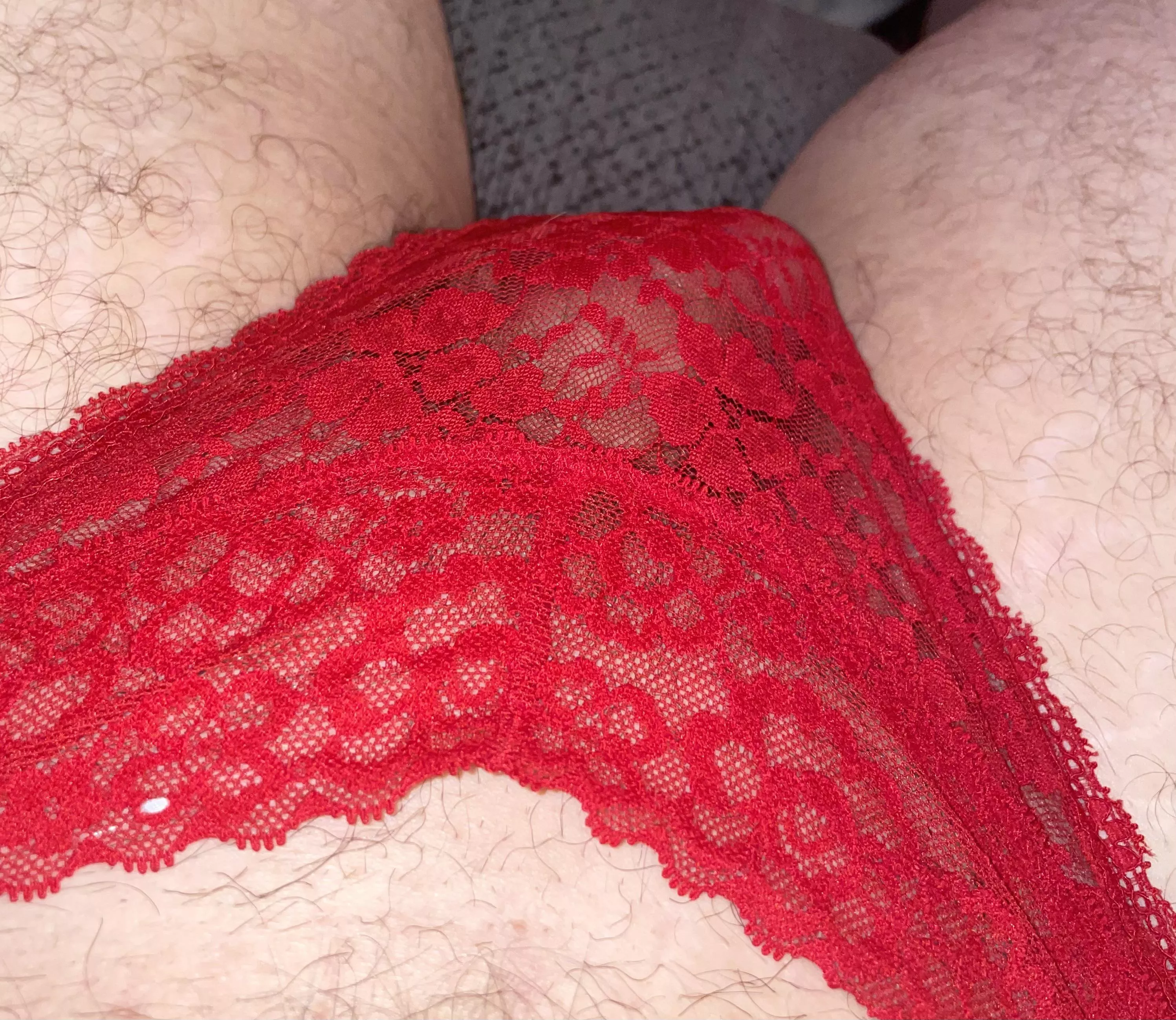 30 M4A. Red Hot Lace panties tonight. Who wants to cum take these off me and play with what’s underneath? posted by Royal_Struggle5360