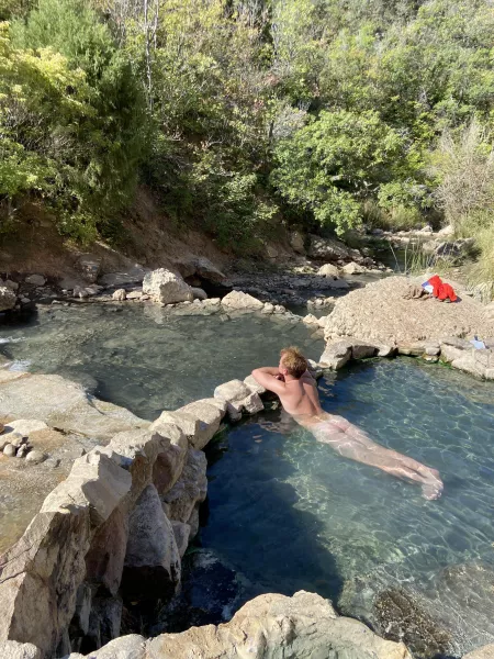 [41] I’m out of town this week for work, but found some time for a short hike to some beautiful hot springs in the mountains. I didn’t have a swim suit, but nobody else who was there seemed to mind. by wesleyroberts206