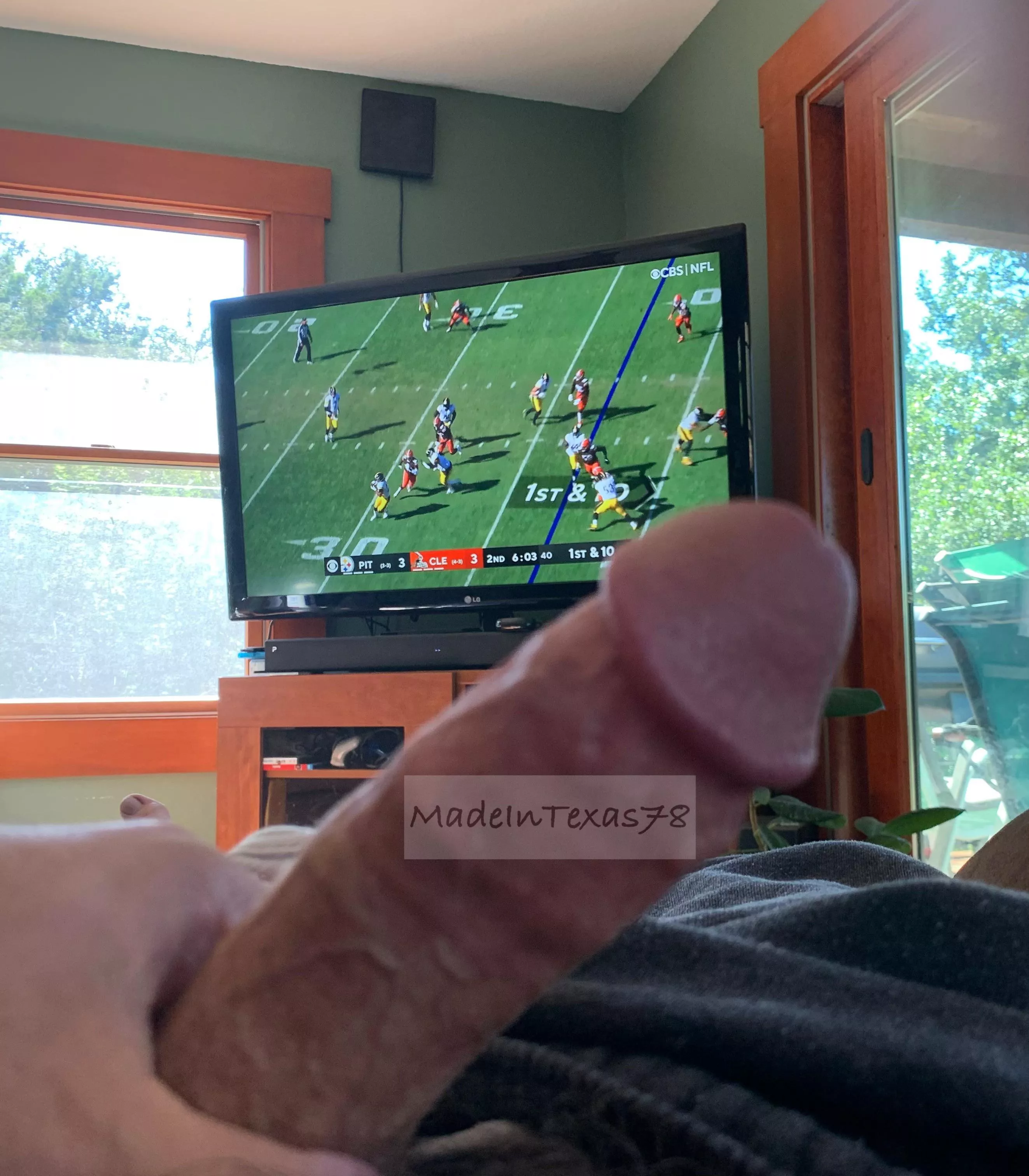 (43) just me and my cut cock, cut’n up watching football posted by madeintexas78