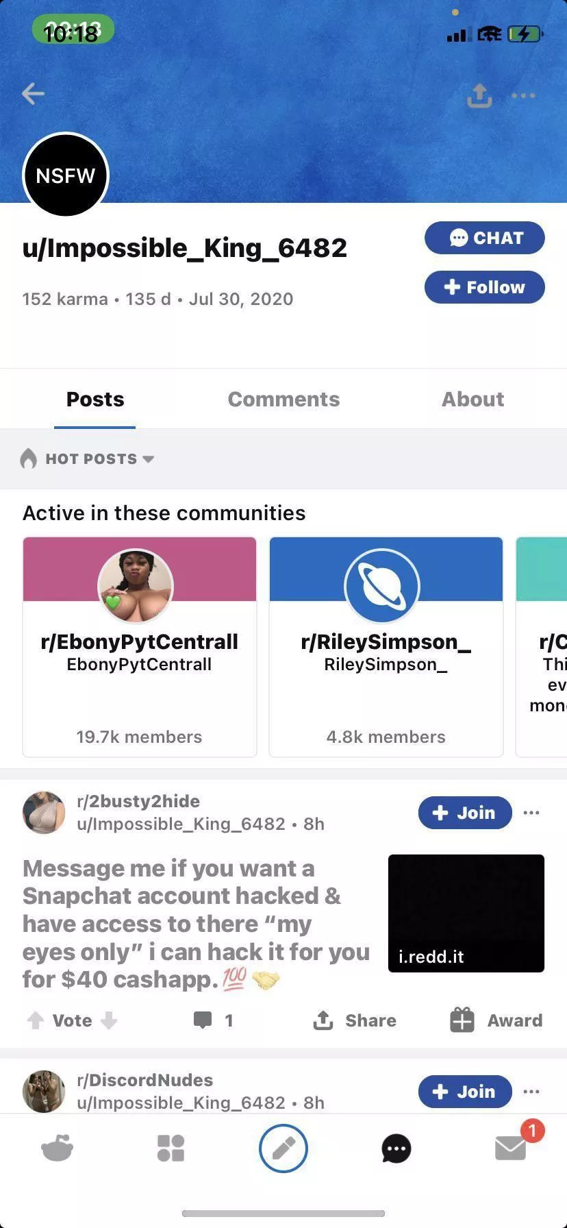 50 for a Snapchat account posted by Personal_Dog_6034