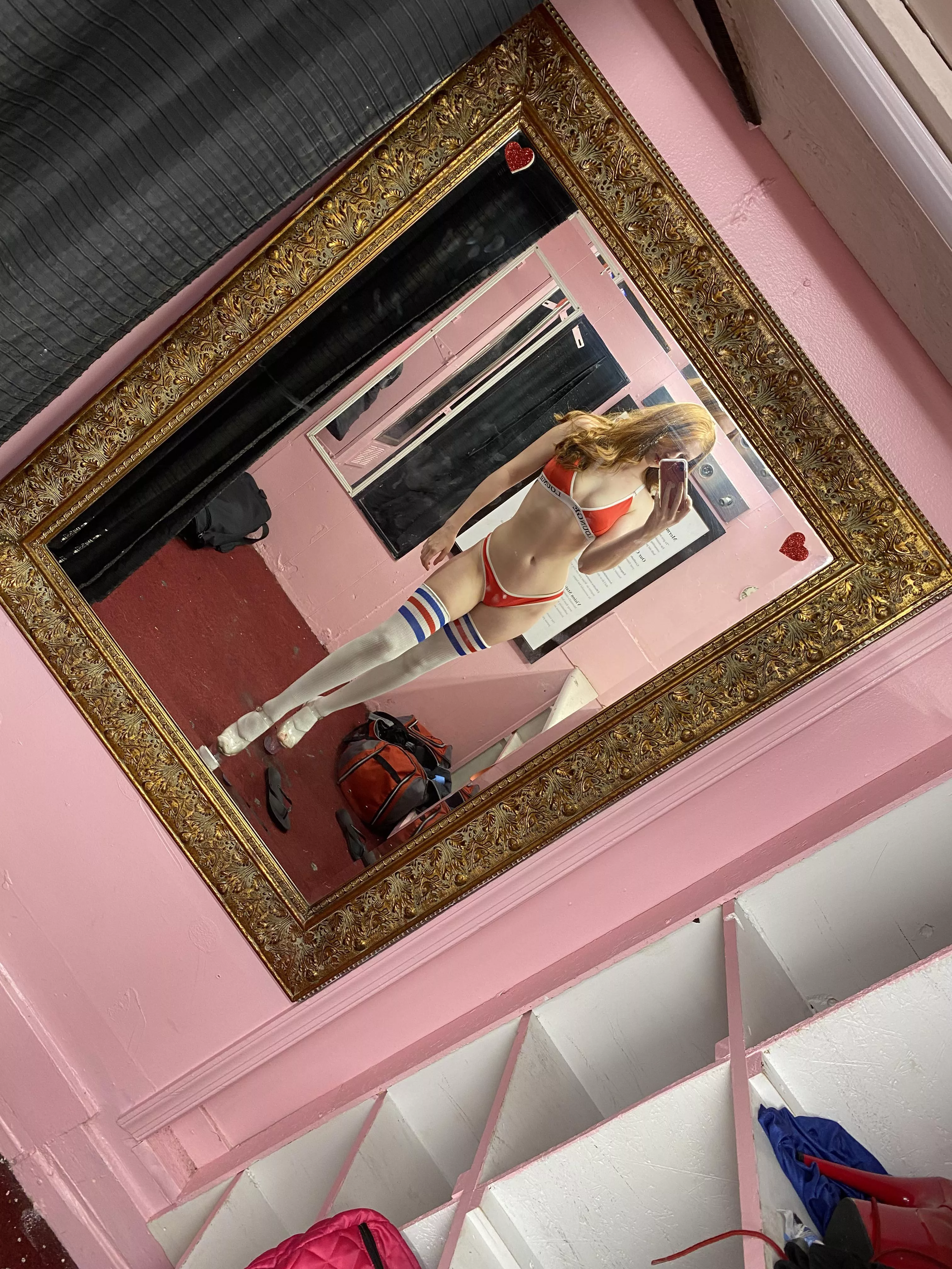 5’10” [f] my work outfit ❤️ im about 6’4” in these heels 😍 posted by totallyvapid