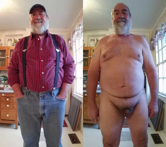 [60] My Everyday Working Clothes vs Naked by LittleWillyDaddyBear