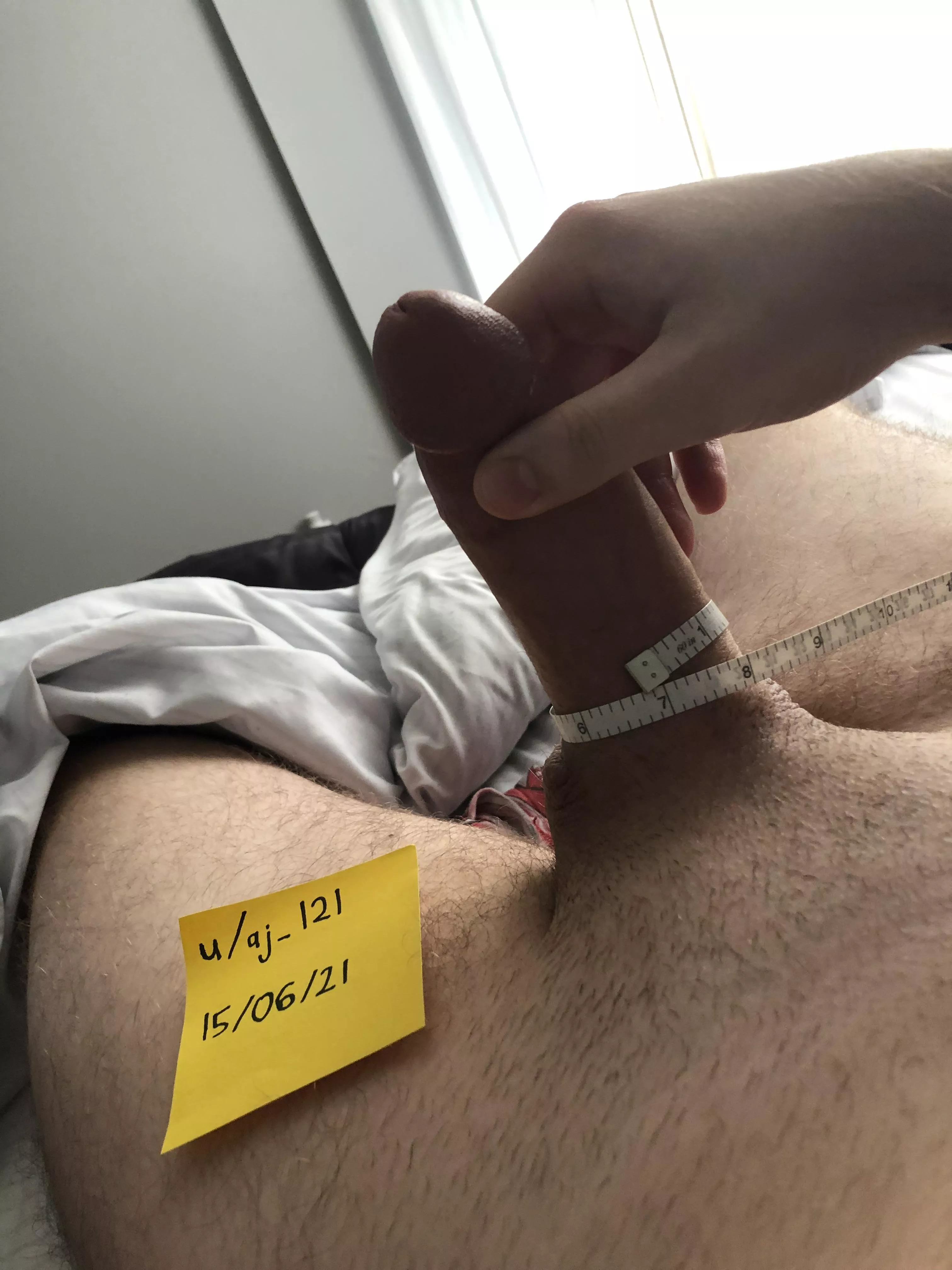 6.8 Circumference? Measuring and taking a pic is hard, pun intended. posted by aj_121