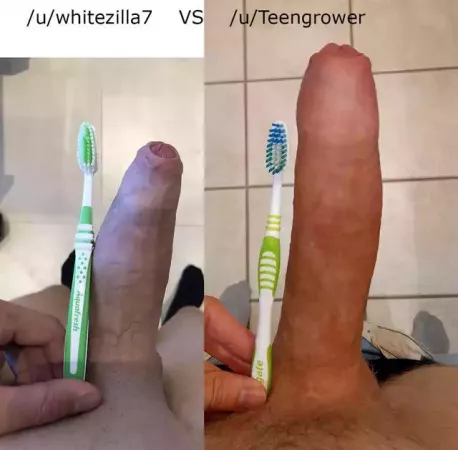8 years in difference between me and u/teengrower 🍆 Seems like he’s using more fertilizer than me 😂 by whitezilla7