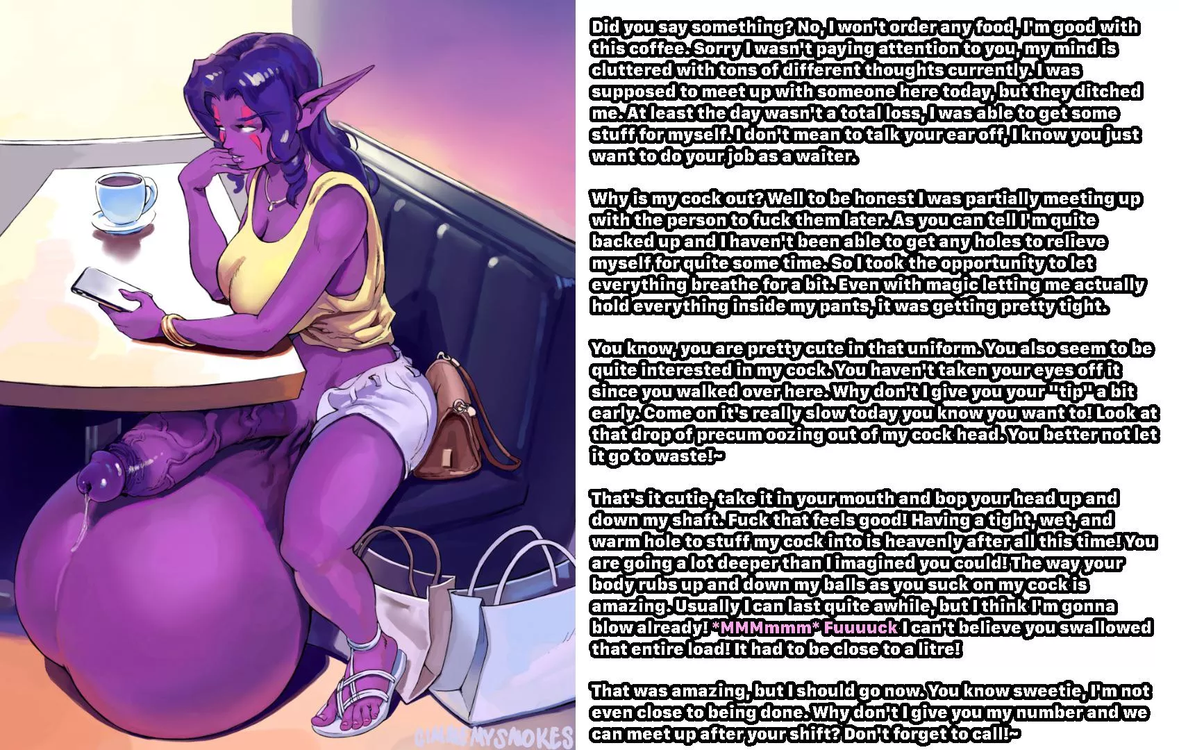 A backed up futa comes into your place of work, and you decide to help her out posted by ST_Canadian