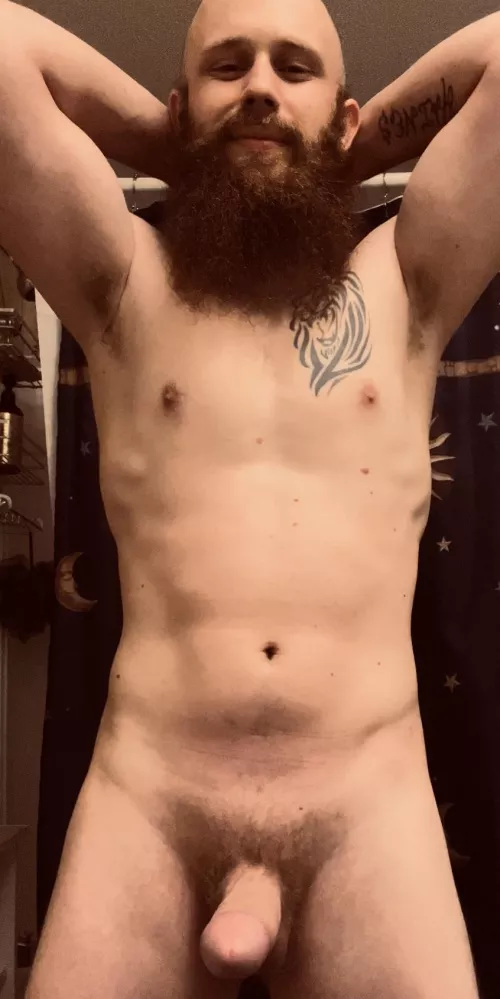 A beard, two armpits and boner walked into the bathroom 😂 (I think I'm funny) by blueballs214