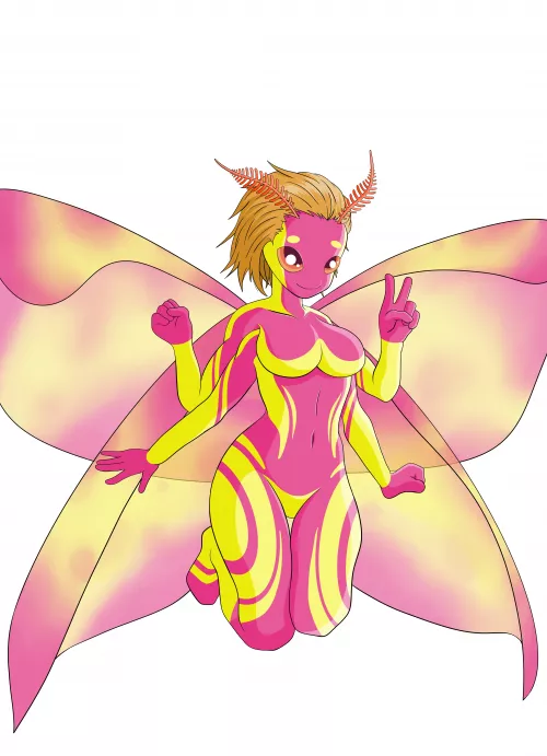 A bit of an extravagant OC, what do you think? (Art by me) by Little_Green_furry