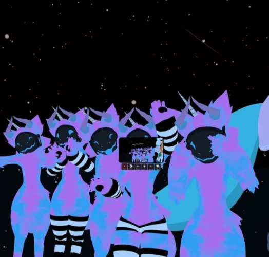 A bunch of Protogens being adorable by Odexa