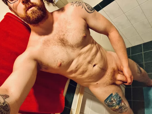 A cheeky tease, with my nearly visible six pack! Stoked with my progress. by NaturalFreak1