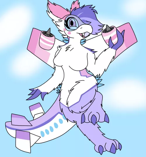 A Commission of a Plane Dragon named Jett, Art by Me by JustACatBoye