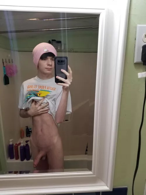 a cool pink beanie for the swag points by boiiaz