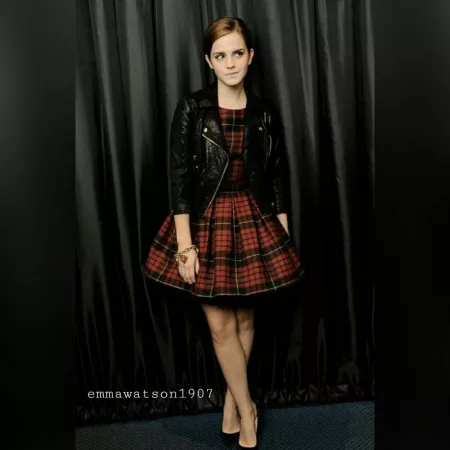 A cute combo - leather, Tartan and heels by jacksurfernz