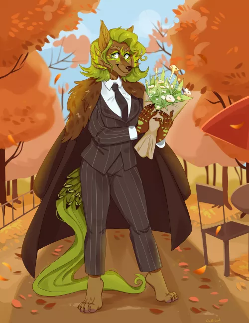 A date in the park (art by me) by corelle-vairel