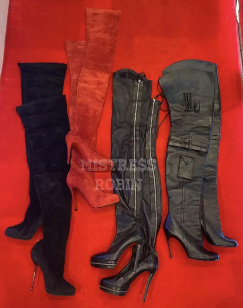 A few of my favorite Louboutins I own. NOTHING sexier than thigh high boots!