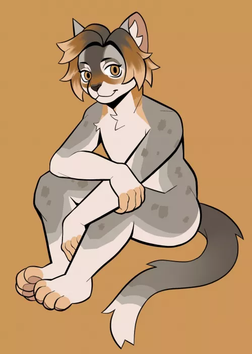 a flatcolor of one of my sonas! by dimi_paws