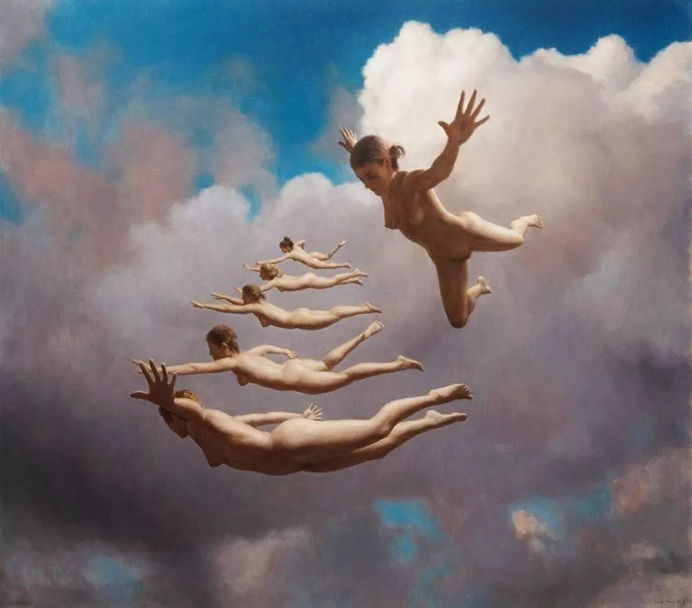 A flock of flying girls (Harry Holland) posted by zadie_backinblack