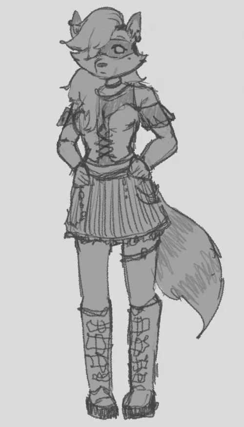 a friend convinced me to make a fursona for an art trade, what do u think of her? by doniolle