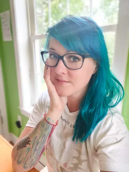 A friendly selfie at my kitchen table because I and documenting my procrastination. by gothic_popsicle