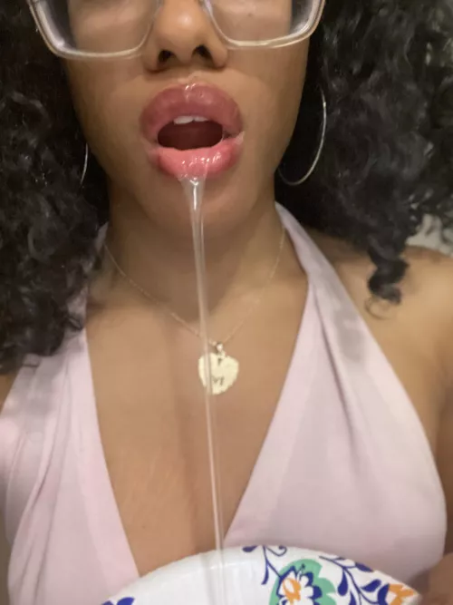 A glass of spit goes well with steak 🥩 by enchanted1234