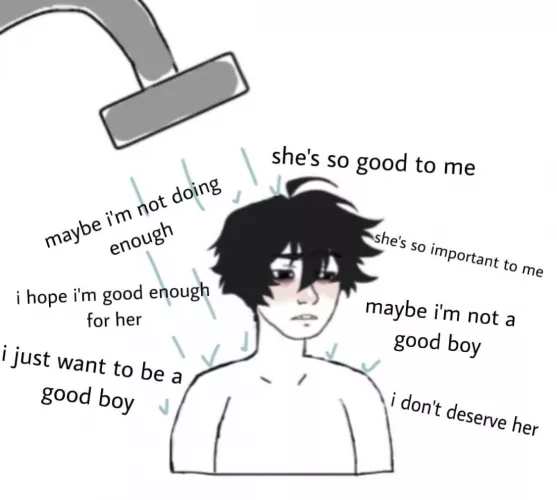 a good boy’s shower thoughts