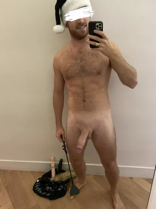 A hairy chest, a hairy hat and a big cock. Santa came to town! by untiredreamer