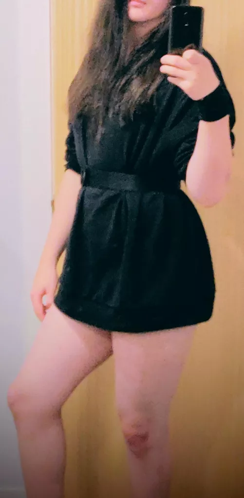 A jumper with a belt tied around it is actually a cute outfit wtf by Sub_Solstice