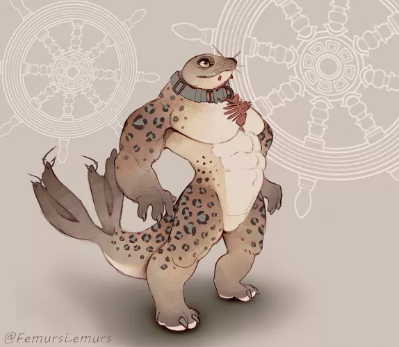 A Leopard Seal Appears! - Art by me @femurslemurs by femurslemurs