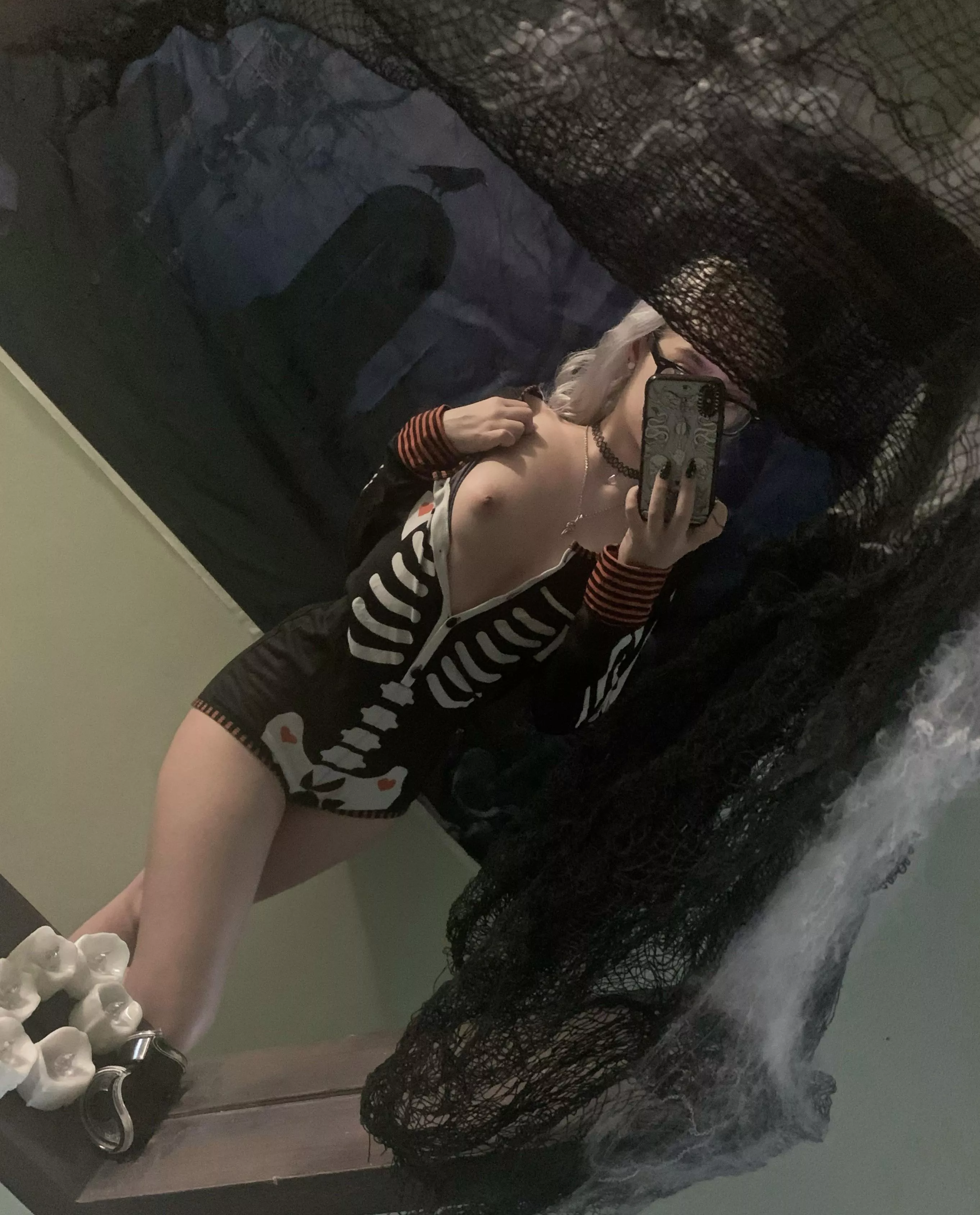 a lil spooky slip 🖤💀 posted by SeduceSatan