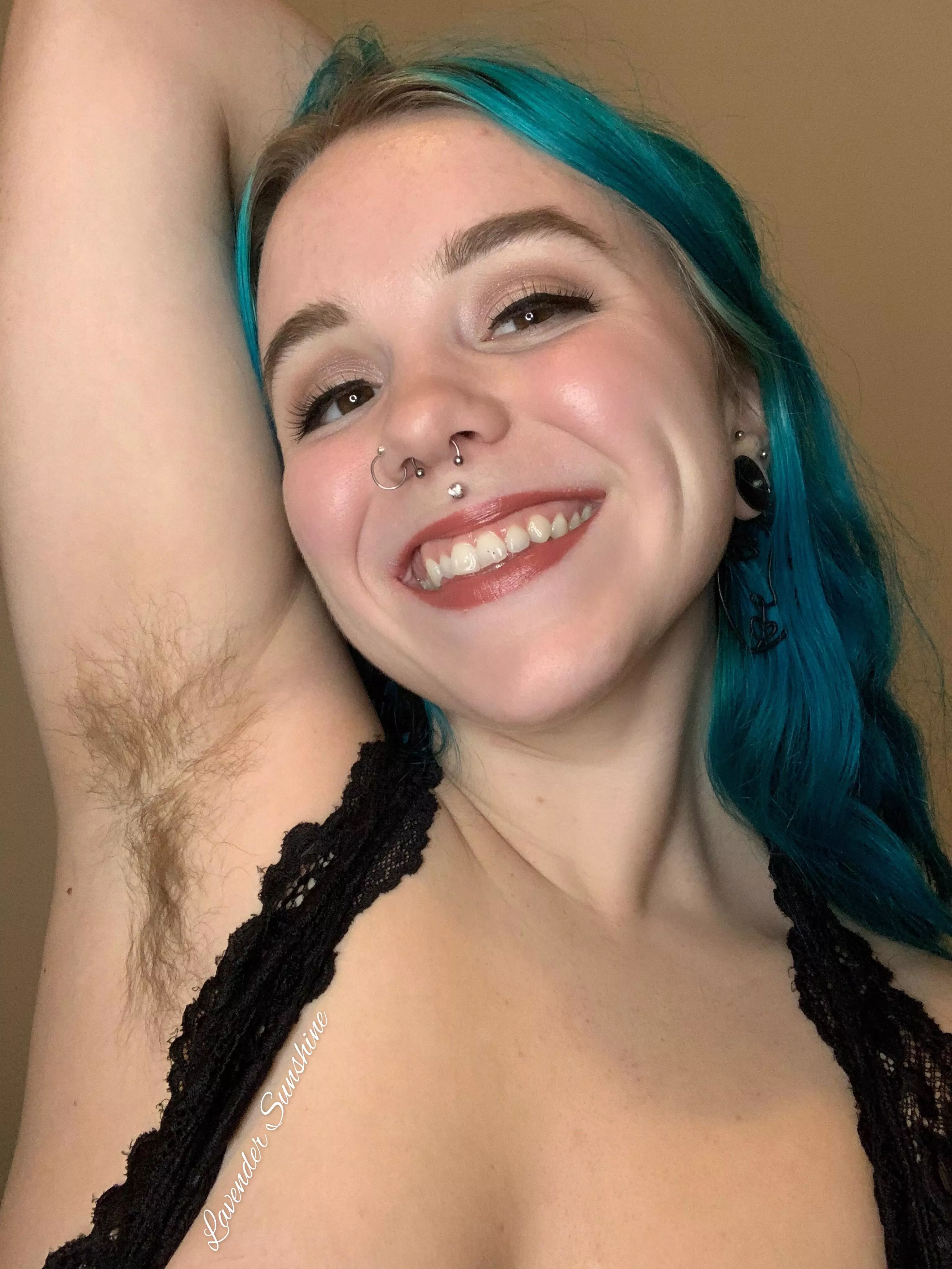 a little bit of pit hair for you 🥺 posted by Lavendersunshinebaby