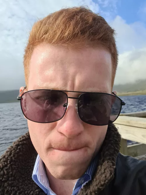 A little change from work day selfies by hardgingerbear