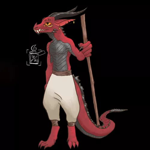A little Kobold man I made! His name is mud! - Made in Krita by GayCrowHours