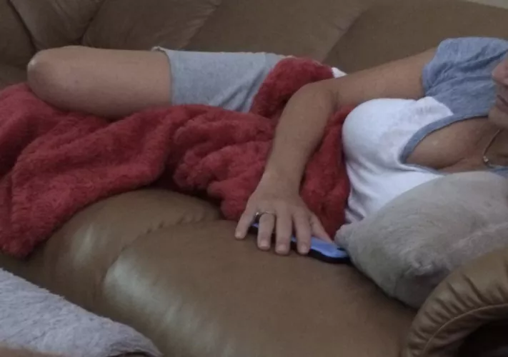 A little lounging on the couch cleavage. by mitch71719