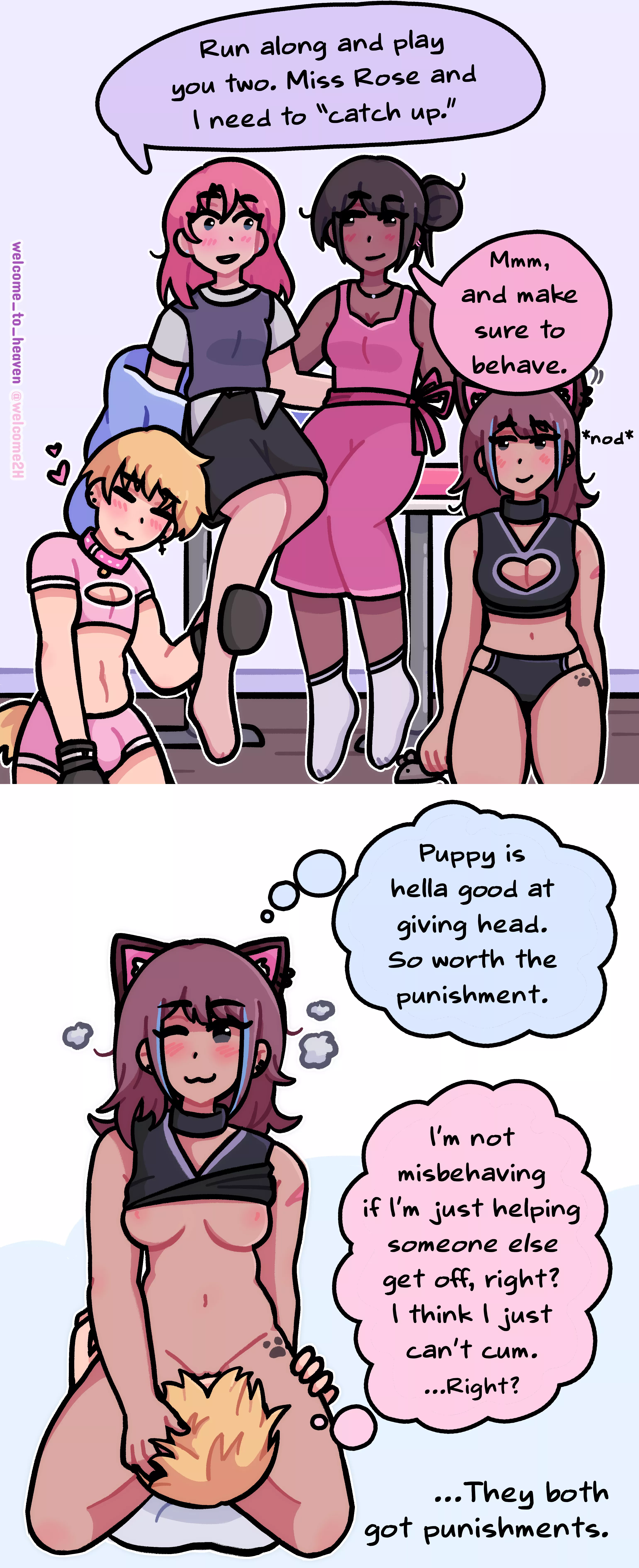 A little meetup between two dommes and their pets 🐾[OC] posted by Welcome_To_heaven