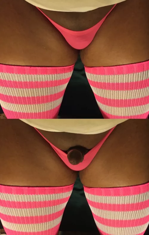 A little peak out of the pink by lilblkdck