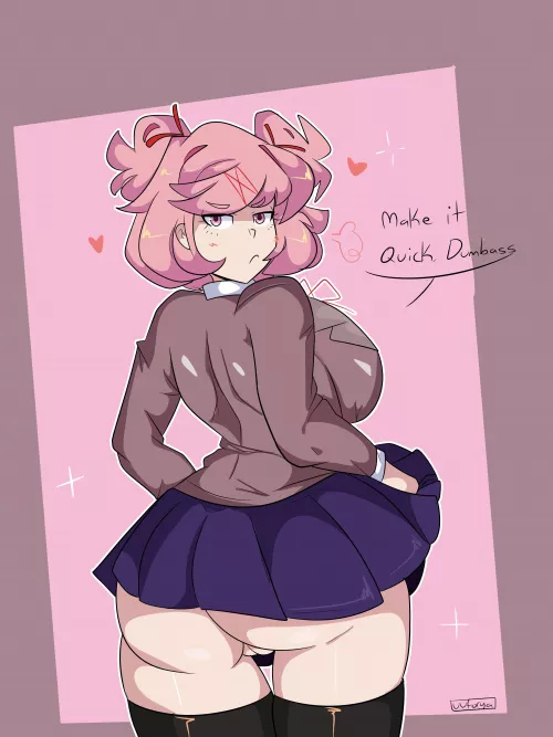 A much...bustier Natsuki. (uuforya) by crazycoolcatz