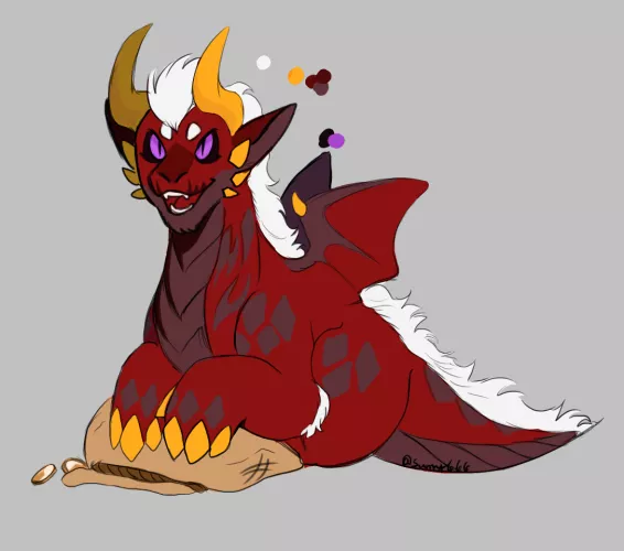 A nameless dragon (by me) by 666sunnyd