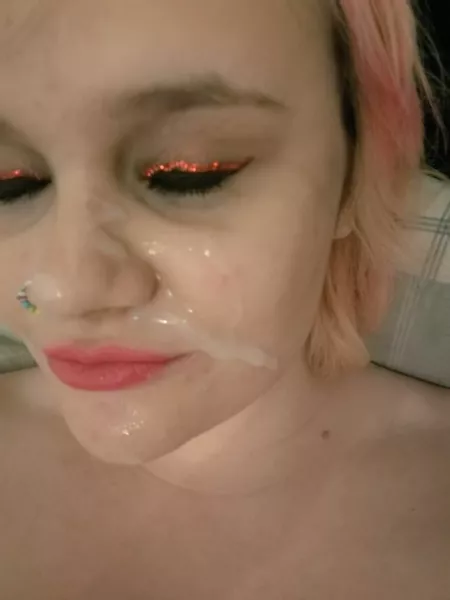 A nice sticky load on my face by MajesticNudes