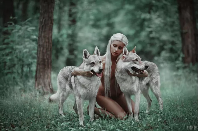 A nymph and her pets by The_Reddit_Poster