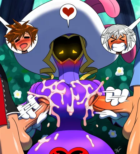 A Parasol Beauty masturbating Sora and Riku (Aeolus06) [Kingdom Hearts] by AlKo96