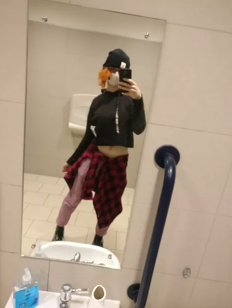 A pic jordyn took at a lidl toilet , she is such a needy girl but she is wearing a beautiful outfit >///< by Sissy_Harem
