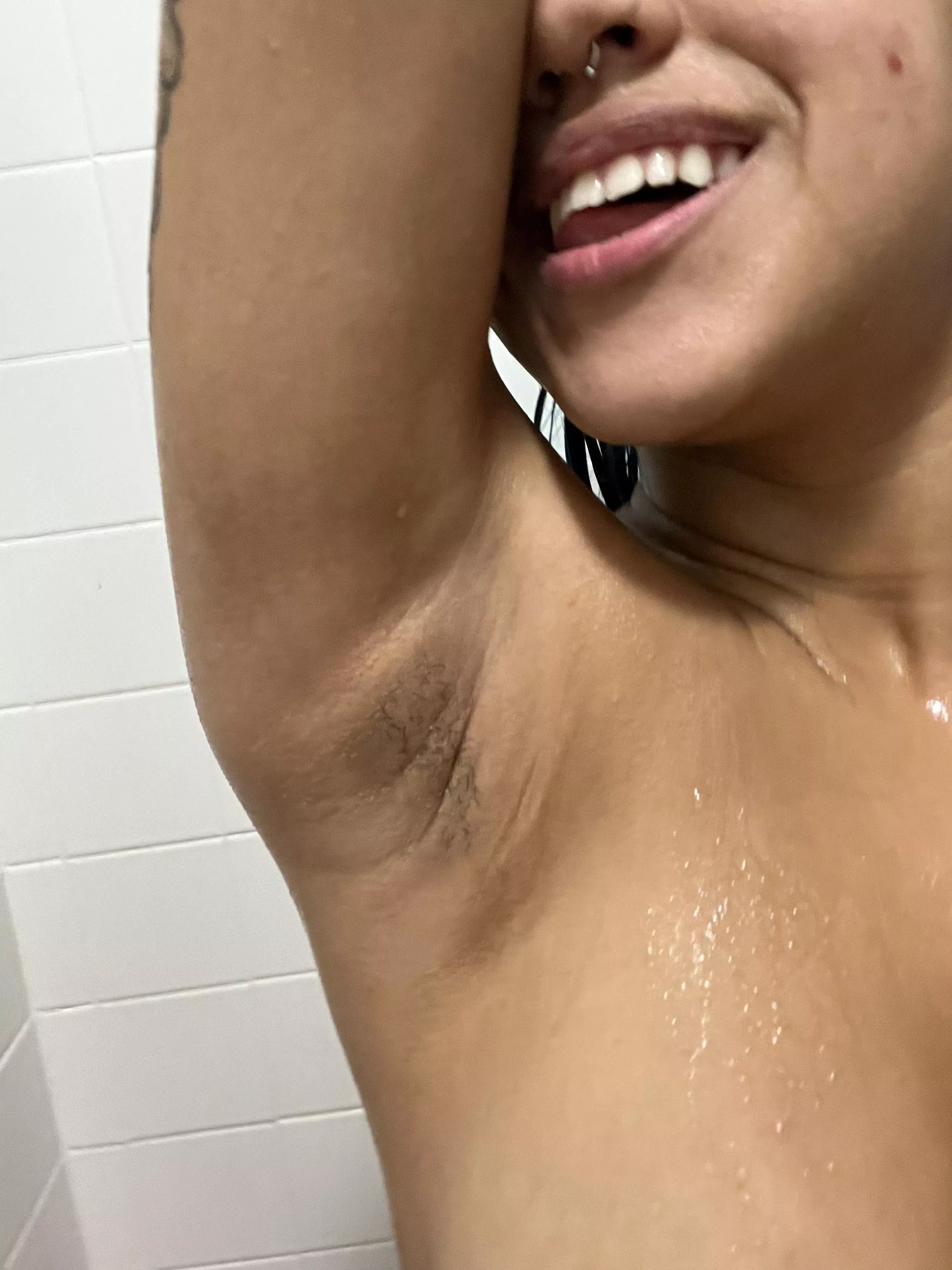 A pic of me before a quick shave in the shower, I let my hair grow out a little🤪 posted by spicylatina-234
