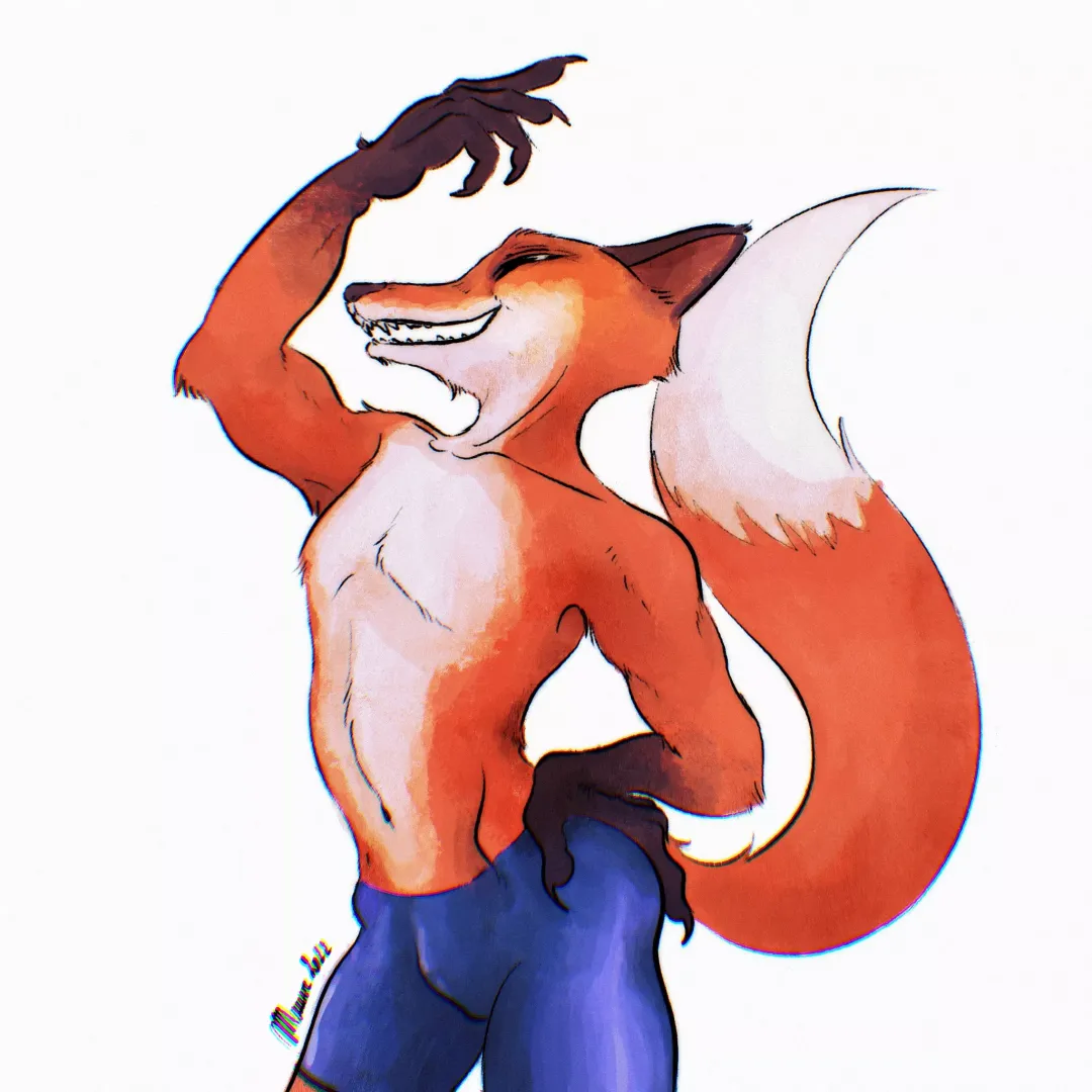 A pretty Fox who goes to swim (Mauve) posted by CorintheL