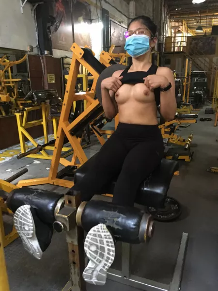 A quick FLASH in the GYM while no one is looking seems to be in order...what do YOU think Guys...? ☺️💦😉💋 by TinyAsianDoll18