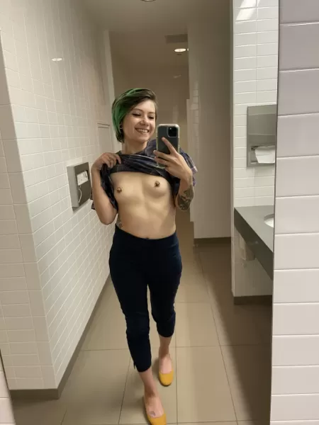 A quick flash in the work bathroom for ya by a-doidoi