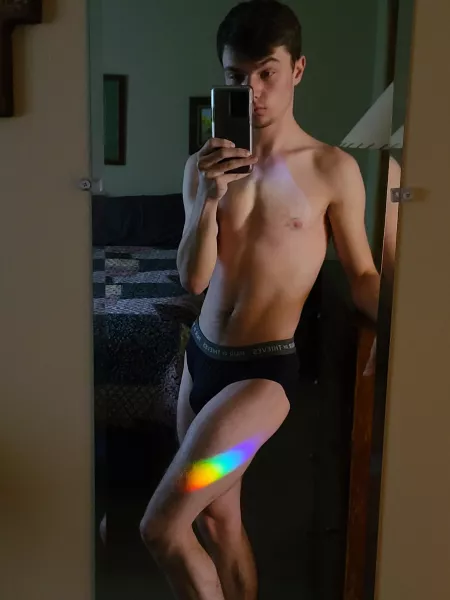 A rainbow was shining through the window this morning 🌈 by Pressurised54321