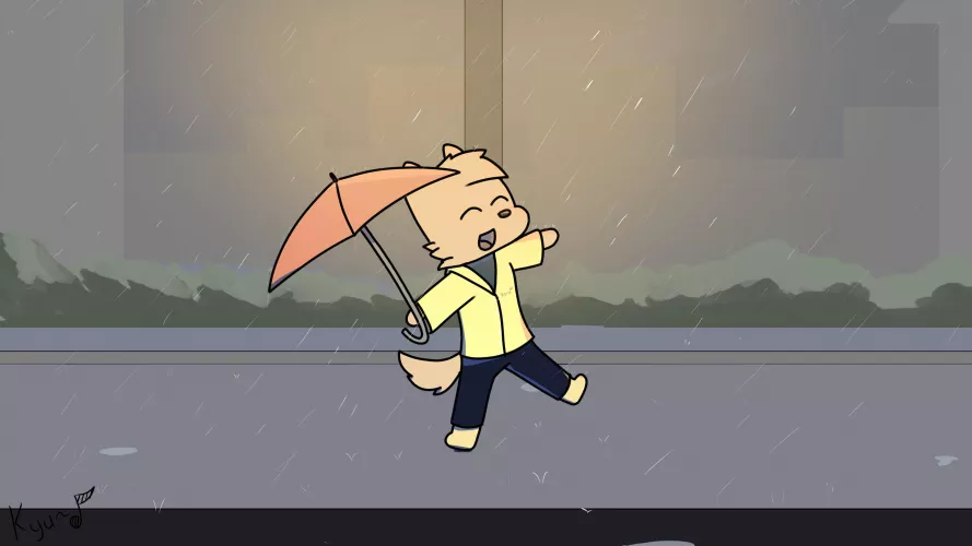 A rainy day doesn't mean a bad day! (Art by me) by Its-Kyu